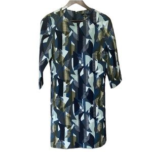 Next tailoring dress pointed knit mature abstract art to wear modest